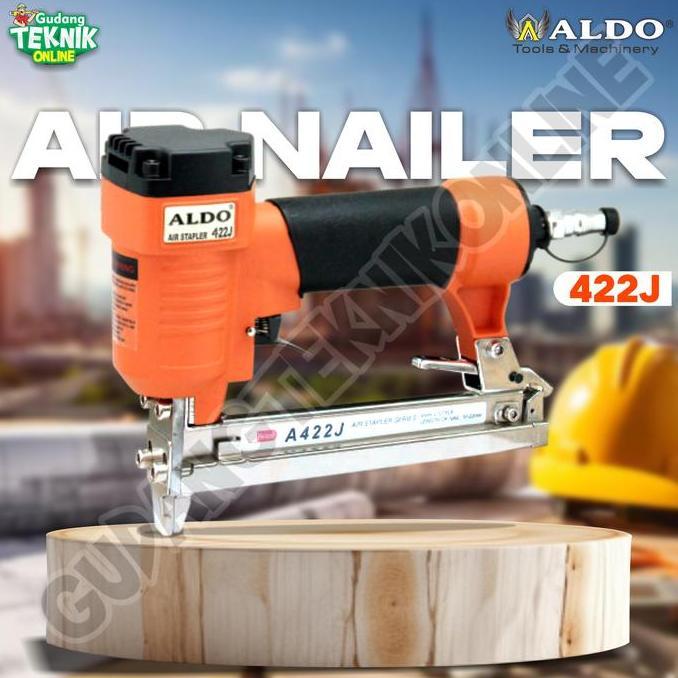 DHEALOKA STAPLES TEMBAK ALDO 422J / Mesin Stapler Tembak ALDO 422 J Air Nailler - Alat Paku Staples 