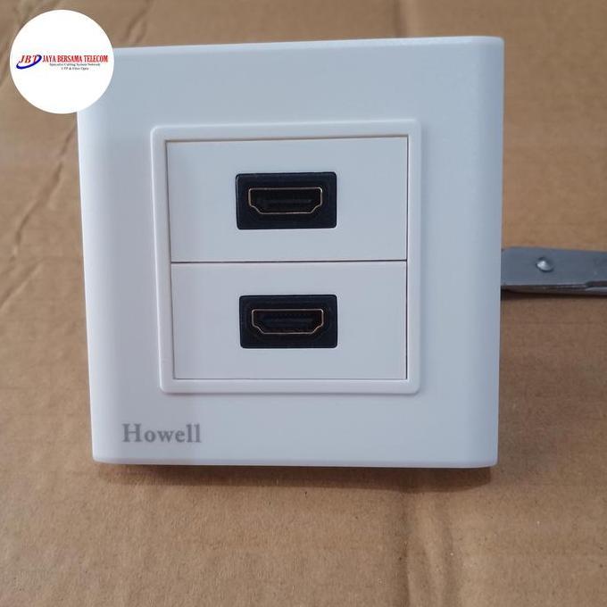 NEW HDMI outlet 2 lubang/stop kontak HDMI 2 gang/outlet HDMI 2 hole