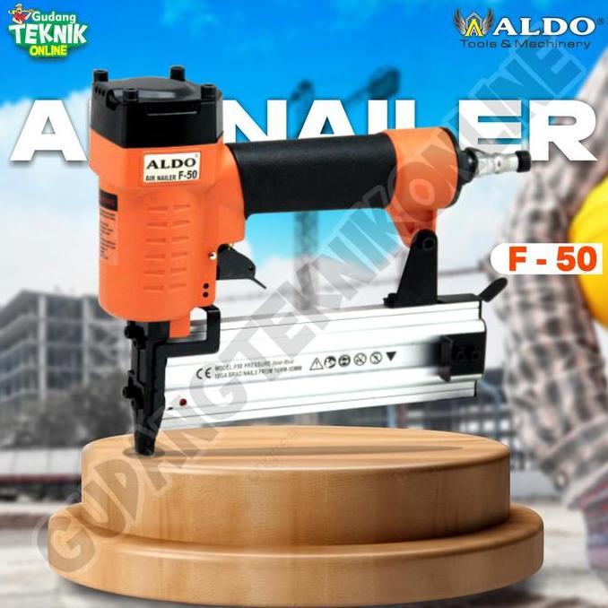 CARDIENAL MESIN PAKU TEMBAK ANGIN F50 ALDO / Air Nailer Norita Paku Lurus F-50 Alat Staples Stapler 