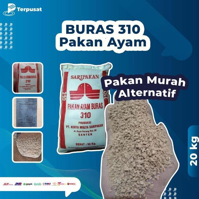 TERMURAH - Per 20 Kg BURAS 310 Saripakan Pakan Ayam Buras Pur Vour Makanan Ayam  Alternatif Murah Ku