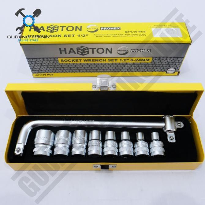 SABILULUNGAN Kunci Shock Set 10pcs HASSTON PROHEX 1730-001 / Kunci Sok Set Haston