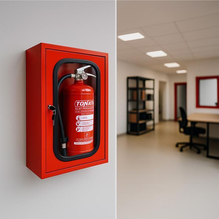 Box APAR Tonata Rukan 2 x 5 Kg 6 Kg Dry Chemical Powder / Boks Penyimpanan Tabung APAR Ganda / Box T