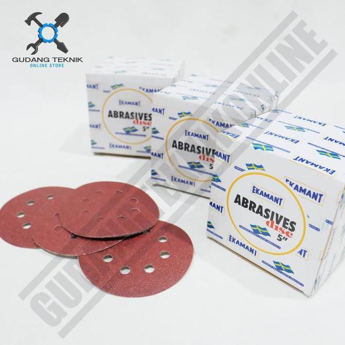 PANGRANGO Amplas Bulat 5Inch Grit 60 Grit 80 Grit 100 Grit 120 Grit  150 5inch Grit 180 Grit 240 8 L
