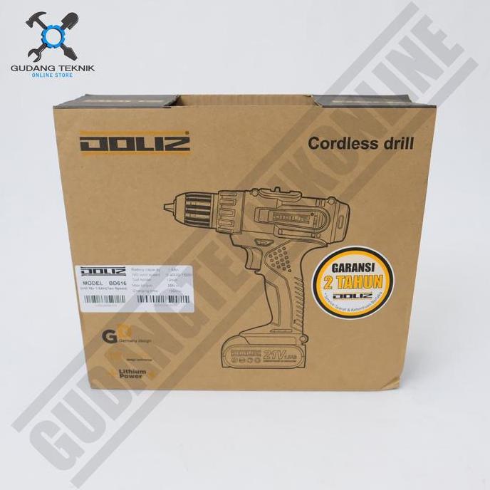 PANGRANGO Bor Cordless Doliz BD616 16V - Mesin Bor Baterai 16 volt Doliz BD 616
