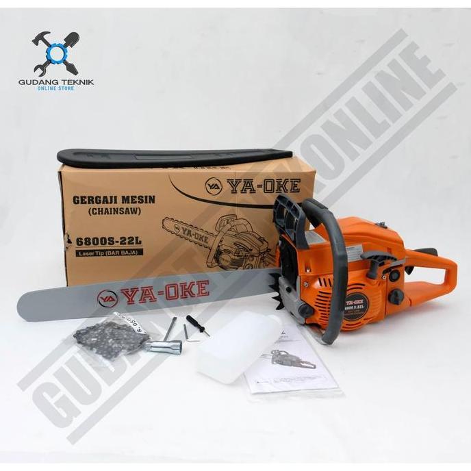 SABILULUNGAN Mesin Gergaji Kayu Chainsaw 22 YA OKE Chain Saw 6800S Laser Tip Baja