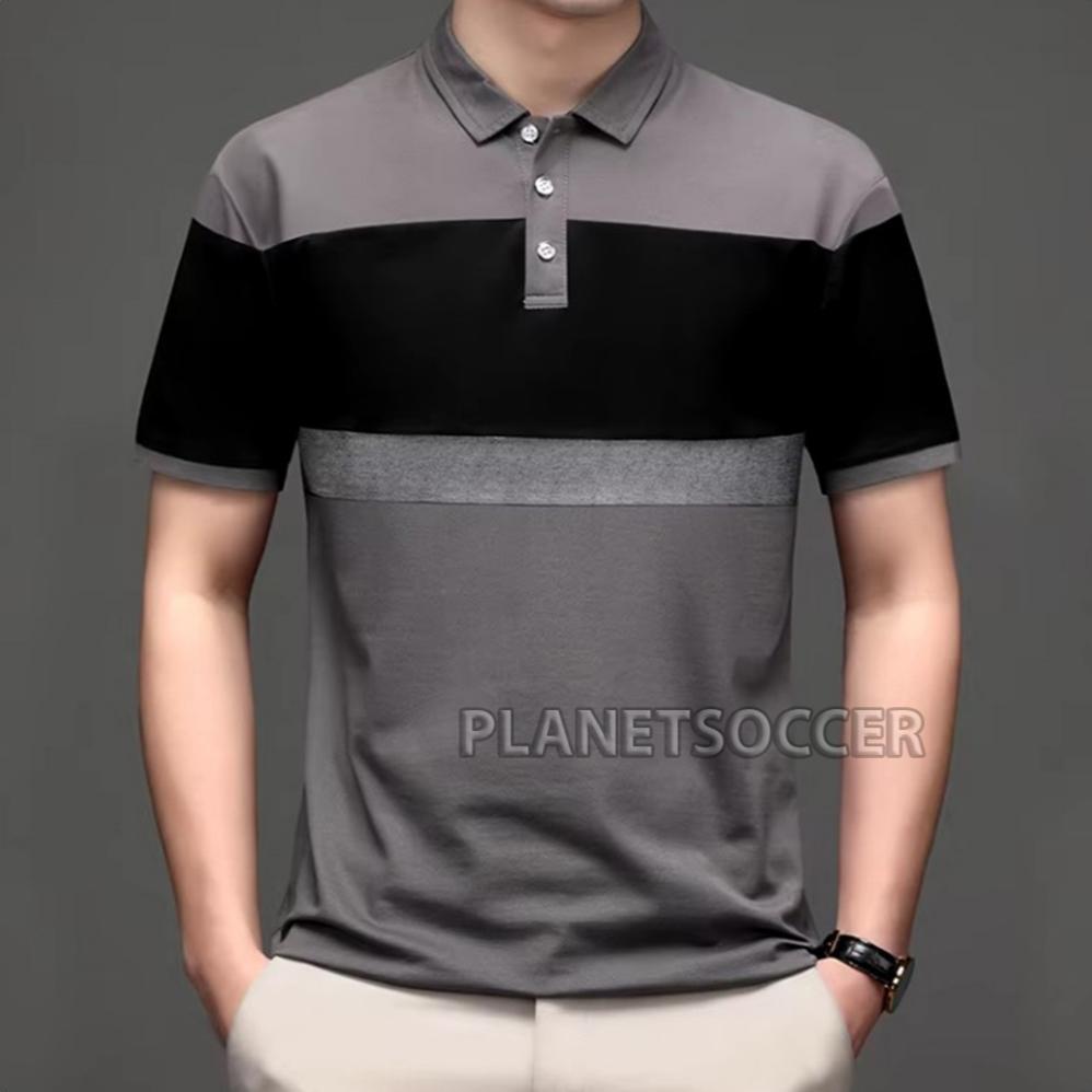 HOT DEALS Kaos Pria Terbaru EVOLT Kombinasi Putih Polos Kaos Polo Pria Kerah Shanghai Distro Bandung