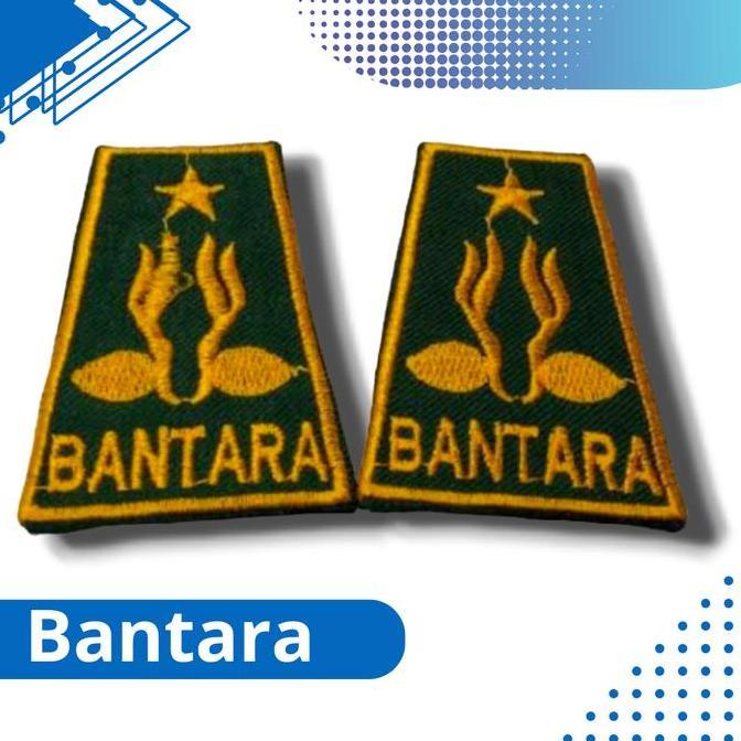 SEPASANG KANAN KIRI BANTARA LAKSANA BORDIR | SEPASANG TKU TKK BANTARA BORDIR | LAMBANG PANGKAT TANDA