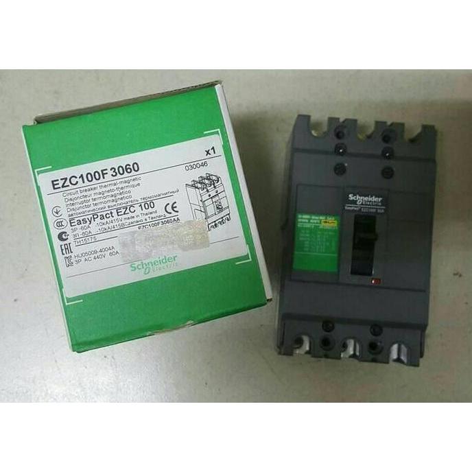 Schneider Mccb Ezc100F-10Ka/Mccb 3Pole 60A Schneider Baru
