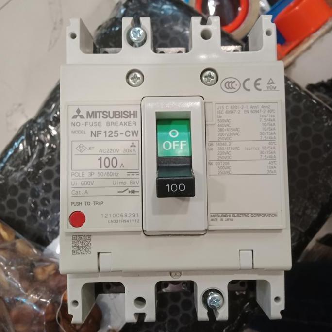 Mccb Mitsubishi Nf125-Cv 3P 100A Mccb Breaker Mitsubishi 100A Premium