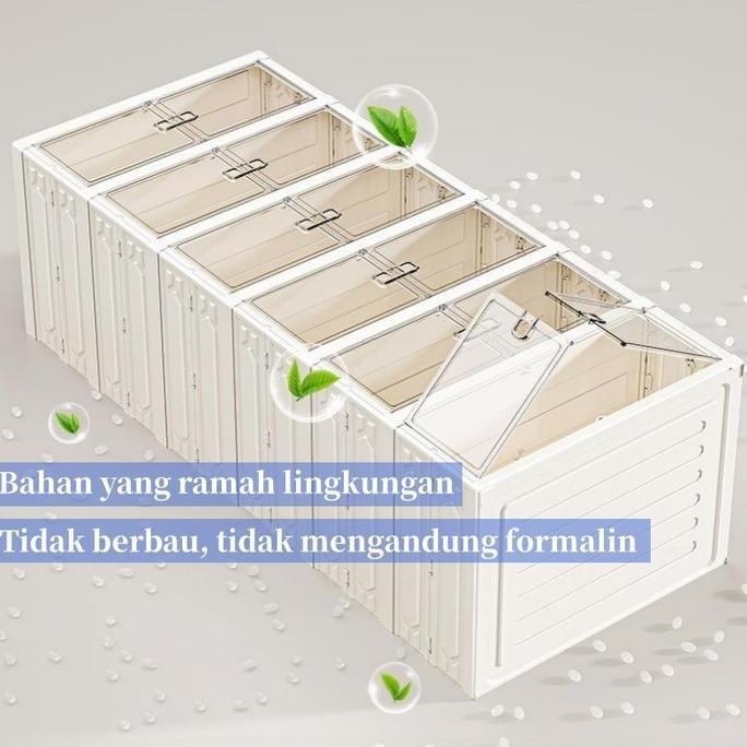 Tidak ada instalasi / 3-9 Lapis Lemari Sepatu Lipat Transparan Anti pecah - Rak Sepatu Penyimpanan K