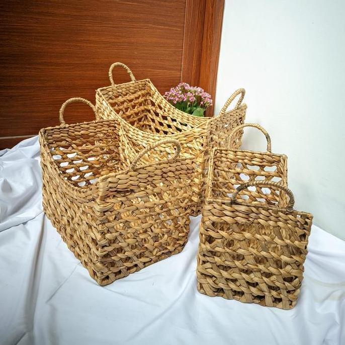 u_umbrellass - box storage anyaman kerawang box enceng gondok box serbaguna box penyimpanan estetik