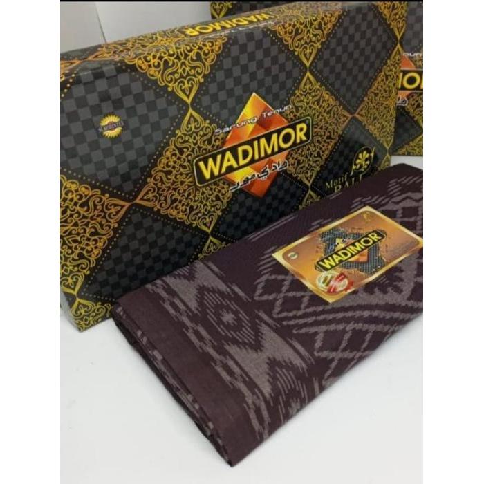 WADIMOR MOTIF BALI BALIMOON SARUNG MURAH BERKUALITAS mewah Dewasa Katun Muslim Santri - coklat