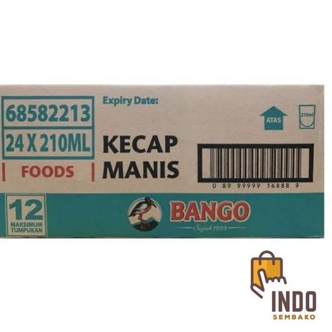 Kecap Bango 1 dus 265g x 24 / Kecap Manis Bango Tanggung Dus / Kecap Bango refill 265 g Karton SM