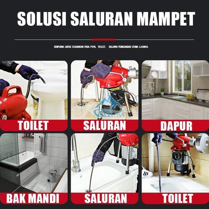 Solusi Saluran Mampet Mesin Bor Ridgid Drain Cleaner Pembersih