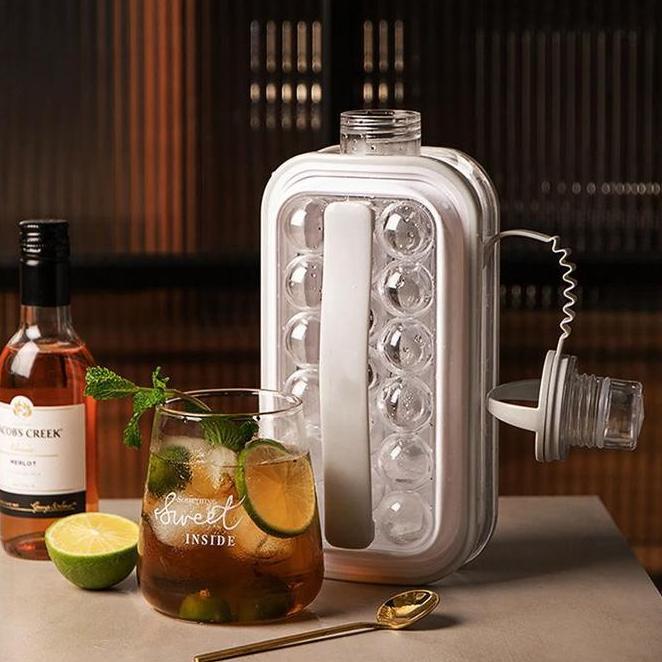 Cetakan Es Batu Bola Es Artefak Pembuat Es Kantong Penyimpanan Es Lipat Pembuat Es Cangkir Makanan R