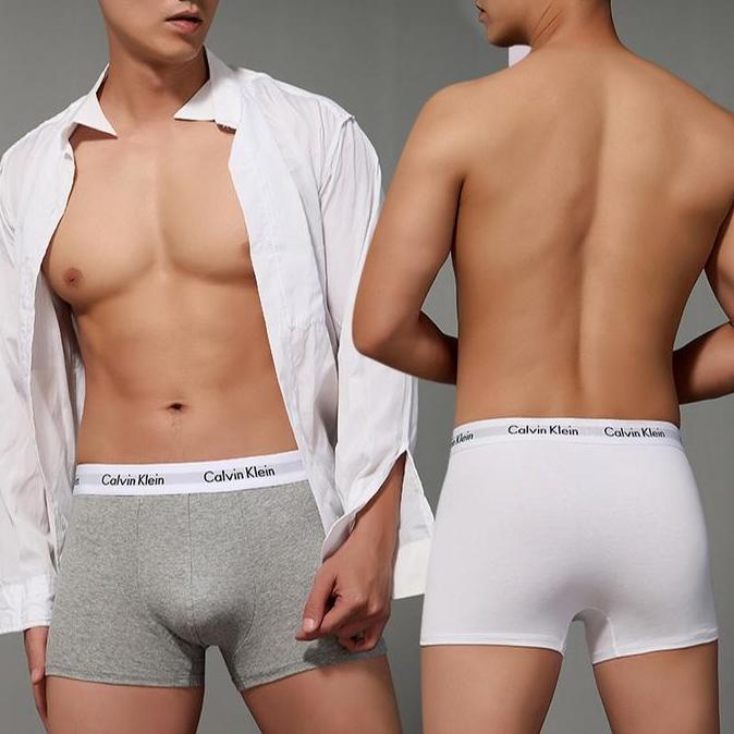 KelontongRamah - Calvin Klein Mens Cotton Boxer Briefs Breathable Comfortable Underwear 3-Pack