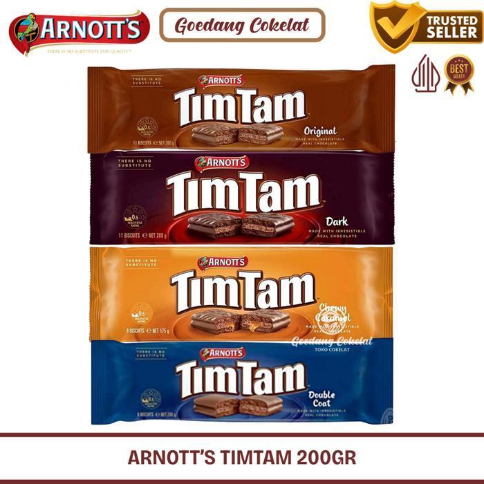 Tim Tam Arnott'S Import Australia 200G - Biskuit Coklat Tebal Snack Aussie Mewah Premium Halal