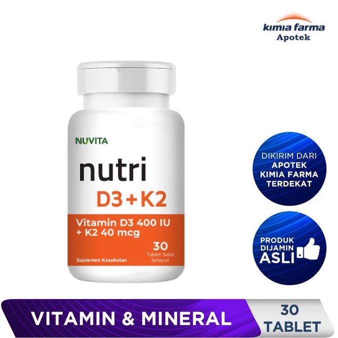 NUVITA NUTRI D3 + K2 30 / VITAMIN D3+K2 / KIMIA FARMA
