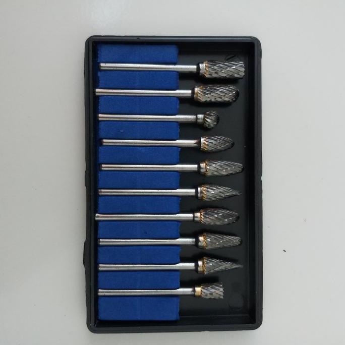 Kokok- Mata Bor Tuner Tunner Cuner Besi Kayu Mini Die Grinder Set 10Pcs