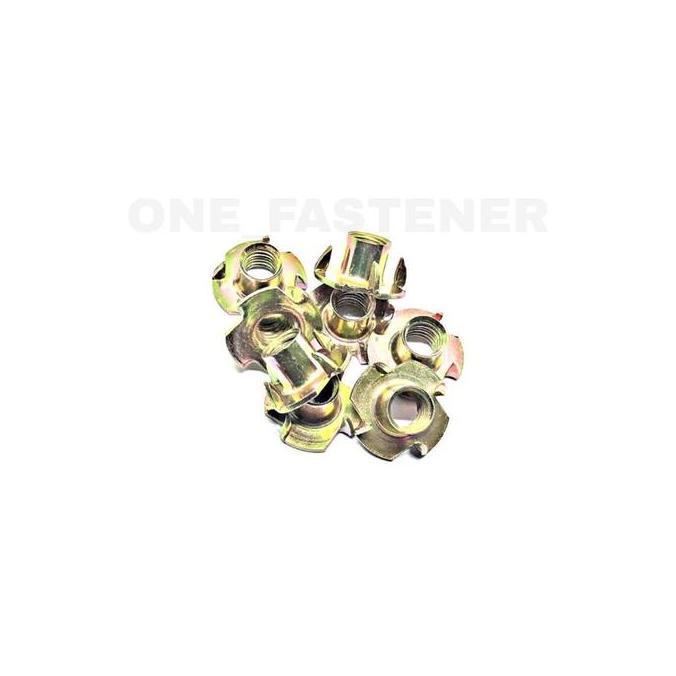 100 Pcs t nut tee nut M5 mur furniture mur cakar mur tanam kayu 5mili 5mm baut 8 m5 PROMO