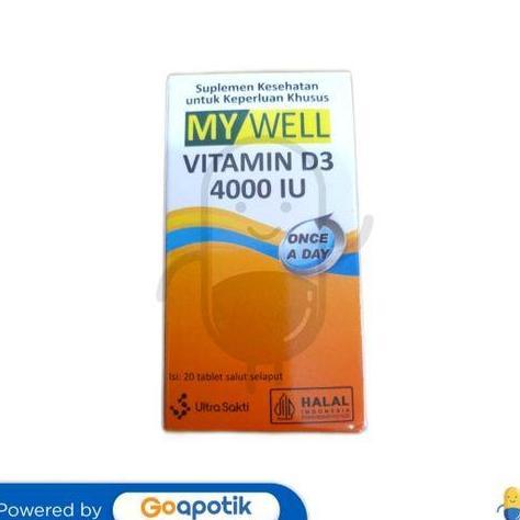 MYWELL VITAMIN D3 4000 IU BOTOL 20