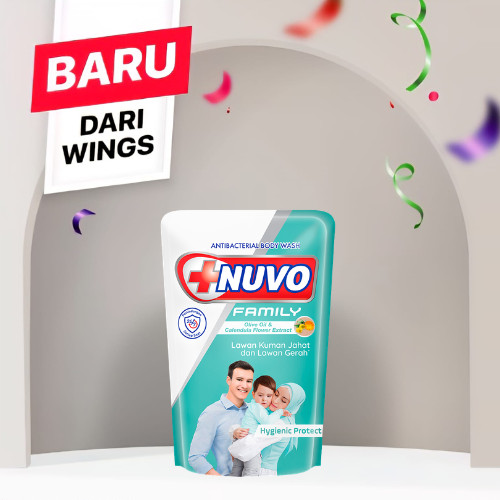 Nuvo Family Sabun Mandi Cair Hygienic Protect Pouch 400 gr x2 - Gambar 4