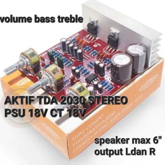 kit pcb speker speaker aktif tda 2030 tda2030 stereo platinum