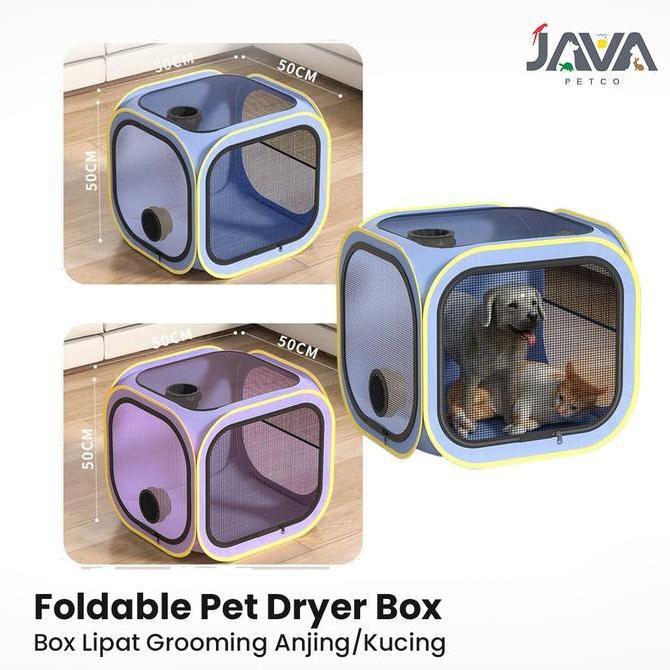 Foldable Pet Dryer Box Pengering Bulu Kucing Anjing Hewan Peliharaan Pet Dryer Box Lipat Grooming Po