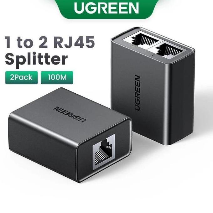 BEBAS ONGKIR - UGREEN ADAPTER RJ45 SPLITTER RJ45 Lan 1 to 2 Network Splitter 50923