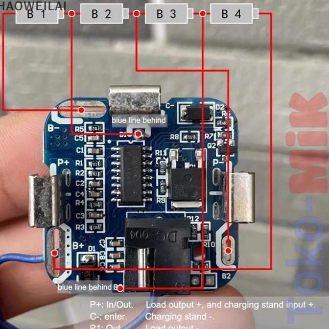 BMS 4S 20A 14.8V 16.8V Baterai Li-ion Lithium 18650 Bor Obeng Cordless