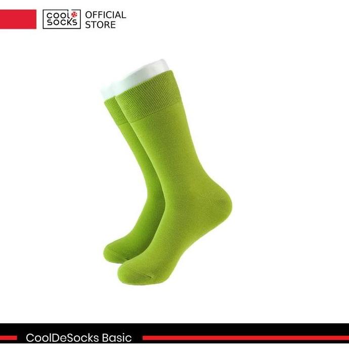Boyboy- Kaos Kaki Polos Warna Hijau Limau | Cooldesocks Basic - Lime Green | Unisex - Pria - Wanita 