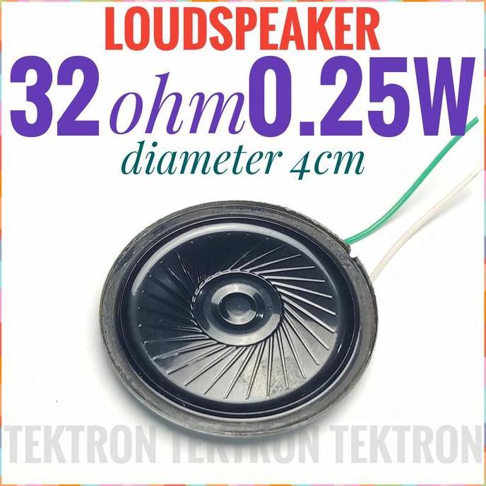Terbaru (1) Loudspeaker 4cm 32ohm 0.25Watt Speker 40mm 32 ohm 0.25 Watt 1.575inch tek70n Diminati Ba