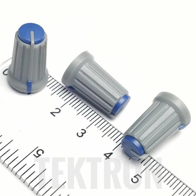 Murah (1) Knob Potentiometer Biru Knop Potensio Setengah Lingkaran Mixer Ampli tek70n Buru Order