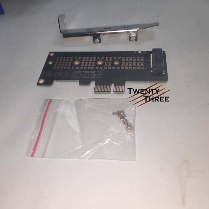 Saveyou- Adapter Ssd M.2 Nvme M Key To Pcie X1 With Bracket Pci-E Pci Express Long / Short Bracket L