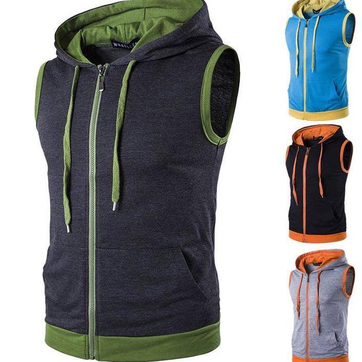 NEW Jaket Rompi pria fleece vest hoodie zipper Jumbo Bigsize M L XL XXL XXXL XXXXL XXXXXL [terbaik][