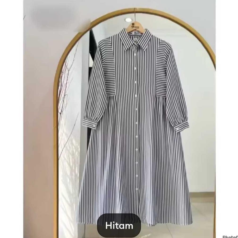 DISKON TUNIC WANITA MOTIF GARIS-GARIS / KEMEJA TUNIK WANITA TERBARU / TUNIK DEWASA JUMBO TERLARIS / 