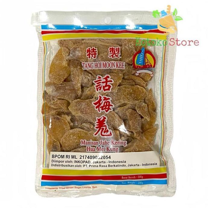 Ready  Preserved Ginger Tang Hoi Moon Kee / Manisan Jahe Kering TTS 200gr