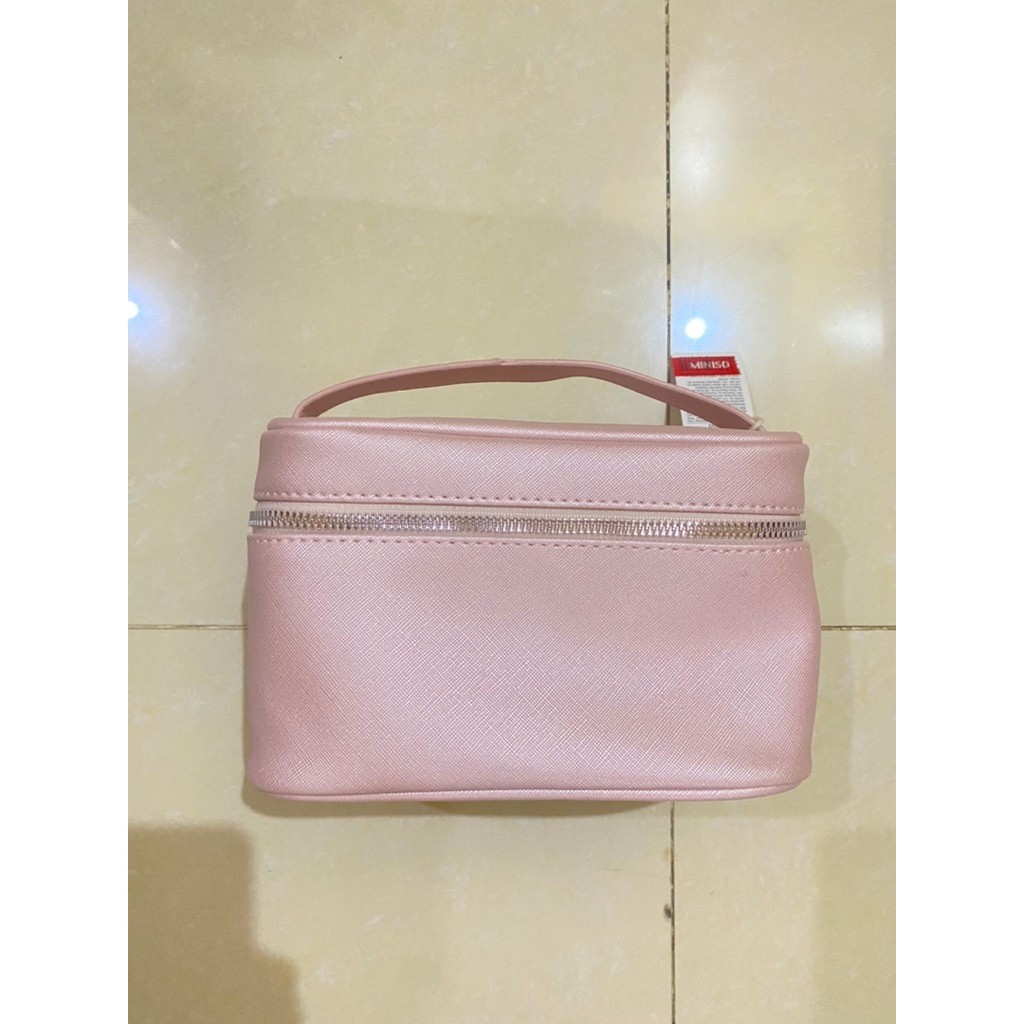 Miniso make up organizer (make up travel bag) baby pink