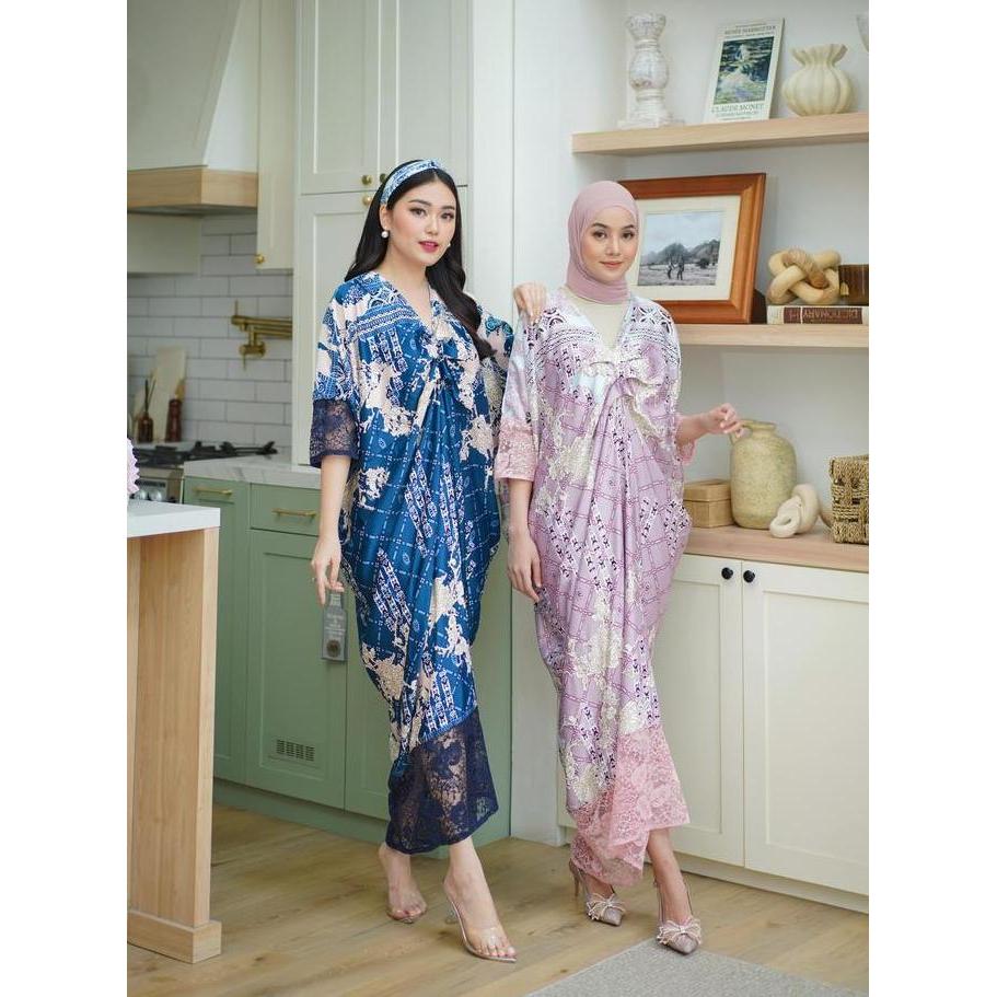 Missnomi - Alhena Kaftan Brokat - Kaftan Premium - Baju Wanita - Kaftan Couple Motif Muslim Panjang 