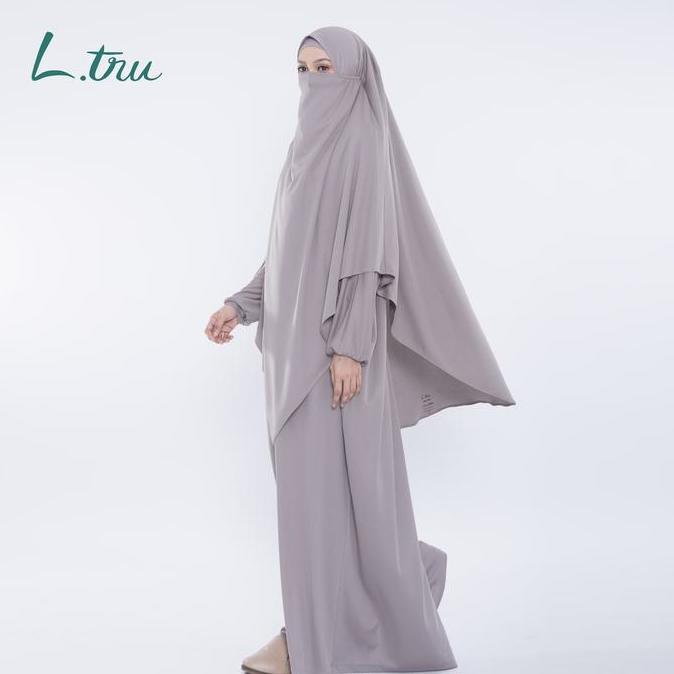 L.Tru - Set Kaftan & Khimar | Kaftan Ramadhan | Set Baju Haji Dan Umroh