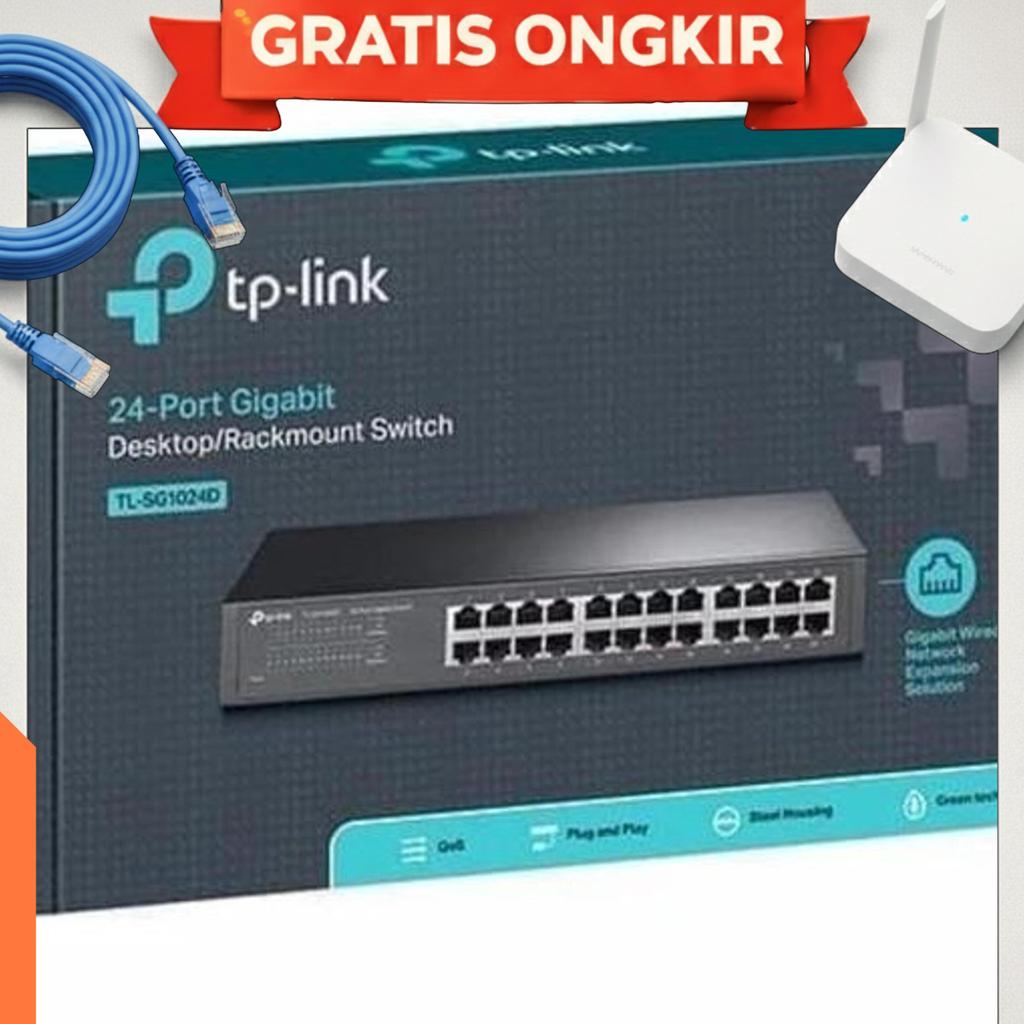 Tplink Switch Hub 24 Port Gigabite Sg1024D