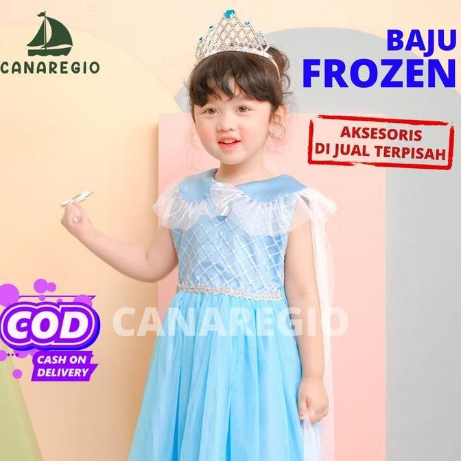 BAJU FROZEN GAUN PESTA ANAK FROZEN BAJU PESTA ULANG TAHUN COSPLAY FROZEN ANAK (TERBAIK) (TERBARU) (T
