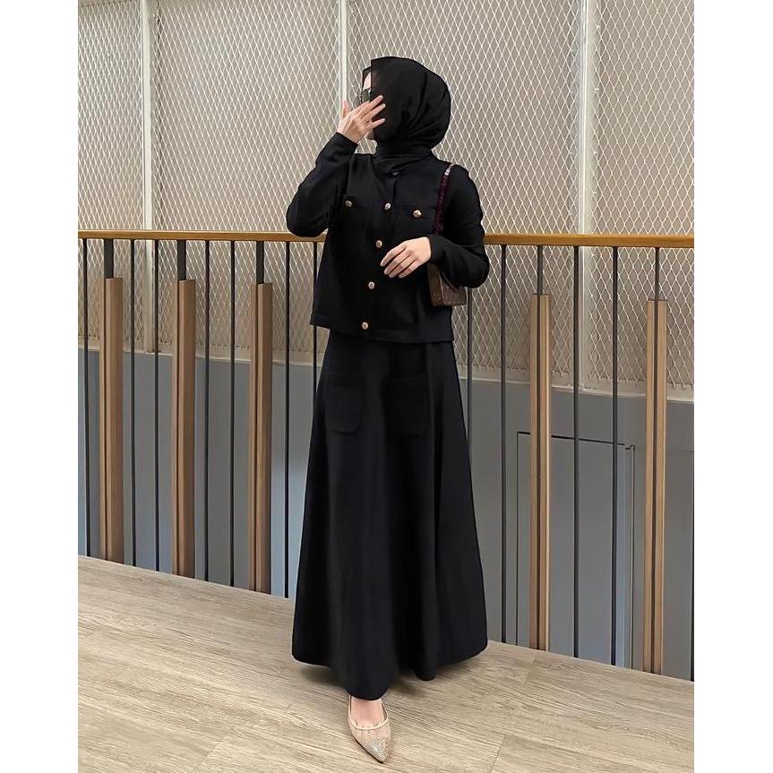 GONEGANI OFFICIAL - Pakaian Wanita Satu Set Rok Ima Set Sweater (TERBAIK) (TERBARU) (TERMURAH)