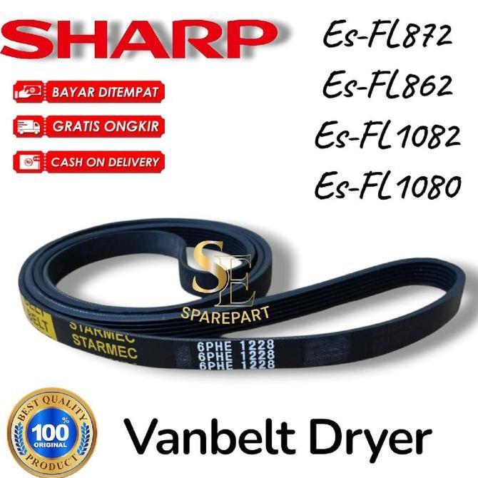 Fenbelt Panbelt Mesin Cuci Sharp Front Loading 6Ph1228 Hemat