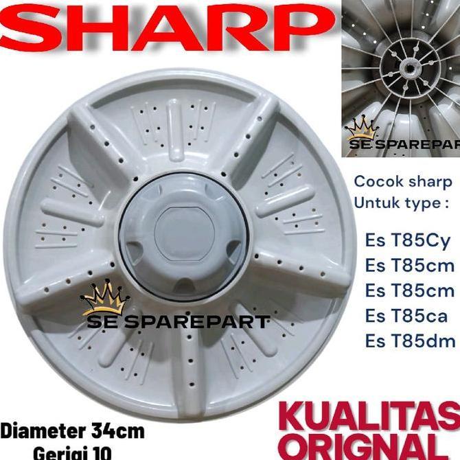 Pulsator Mesin Cuci Sharp 2 Tabung Diameter 34Cm Gigi 10 Es-T85Da Es-T85Cm Es-T85Ca Original Promo