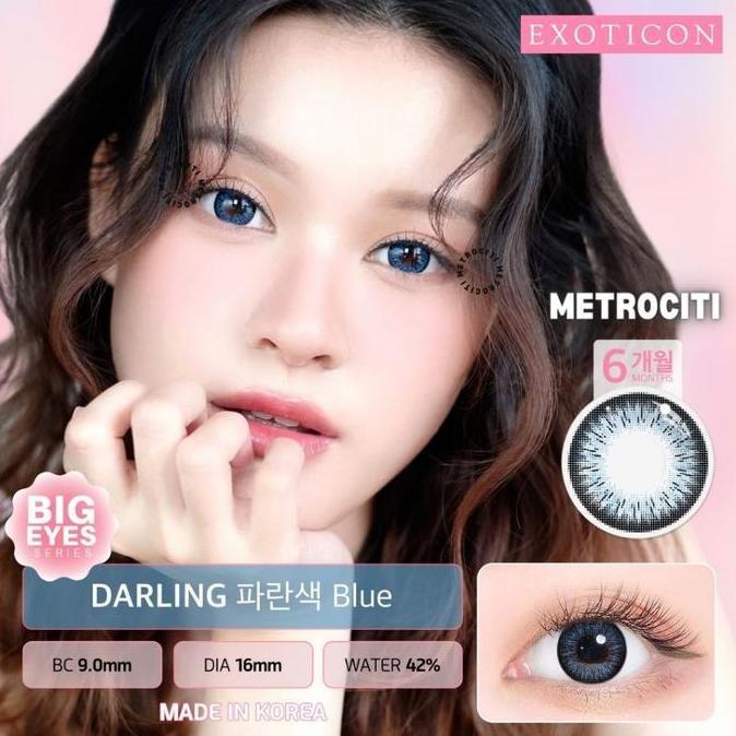 Ayebyt- Metrociti Softlens Big Eyes X2 Darling 16Mm Softlens Grey Minus , Softlens Hitam Minus , Sof