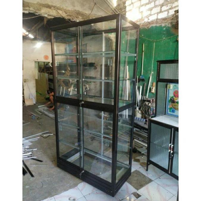 Promo etalase kaca tinggi 2 meter Diskon