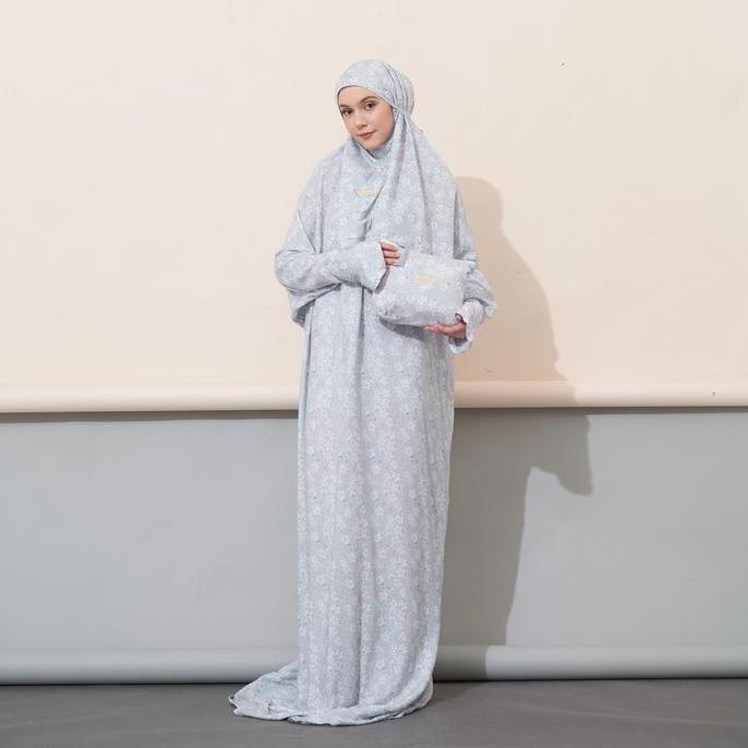 Mukena Dewasa Terusan Motif Jannat Series By Bilza - Mukena Sholat Mukena Travel Panjang Bahan Rayon