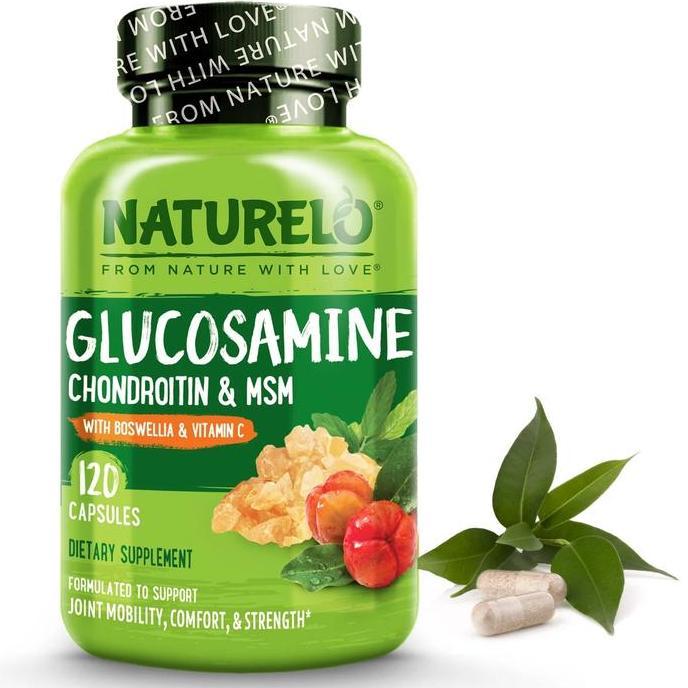NATURELO - Glucosamine Chondroitin MSM Supplement - 120 capsules