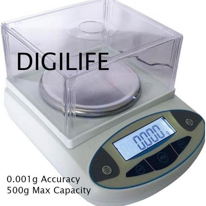 TIMBANGAN LAB 0.001G MAX 500G DIGITAL SCALE 1MG 0.001 G 500 GRAM MG ORIGINAL DAN TERPERCAYA